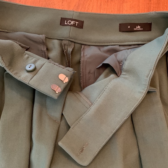 NWOT Loft Julie Fit Tie Waist Straight Leg Pant - Picture 2 of 6